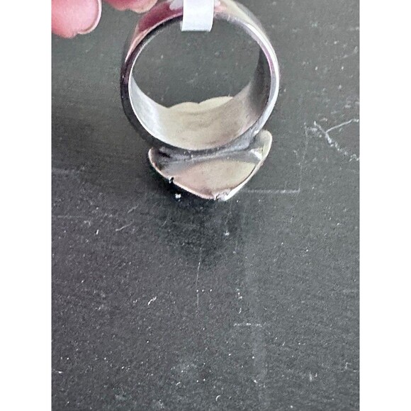 Pirate Mounted Skull Mens Ring 10 Rock Biker Gothic Stainless Steel Shield - Picture 11 of 13